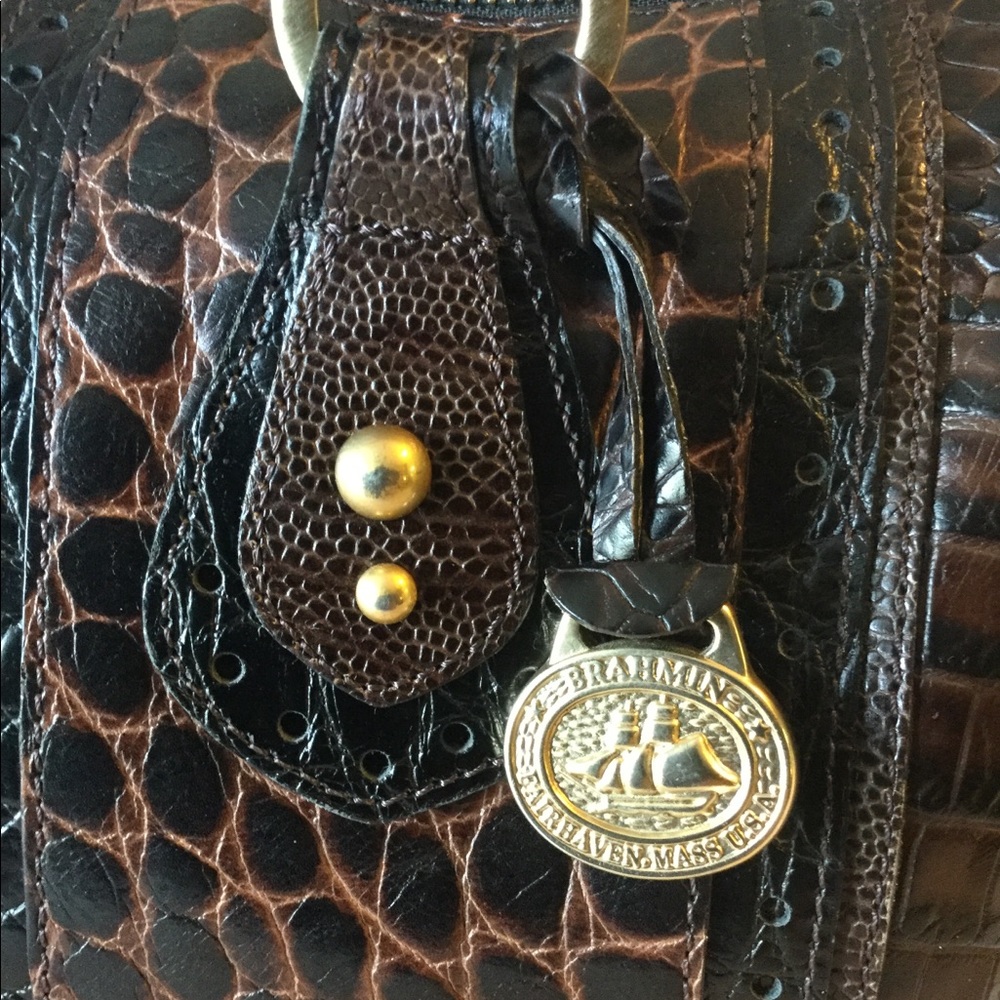 Vintage Authentic Brahmin black & brown  handbag